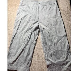 Eaton New Zealand Women 12 Floral Textured Cropped Capri Pants 90 style